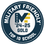 Military Friendly Top 10 School Gold logo