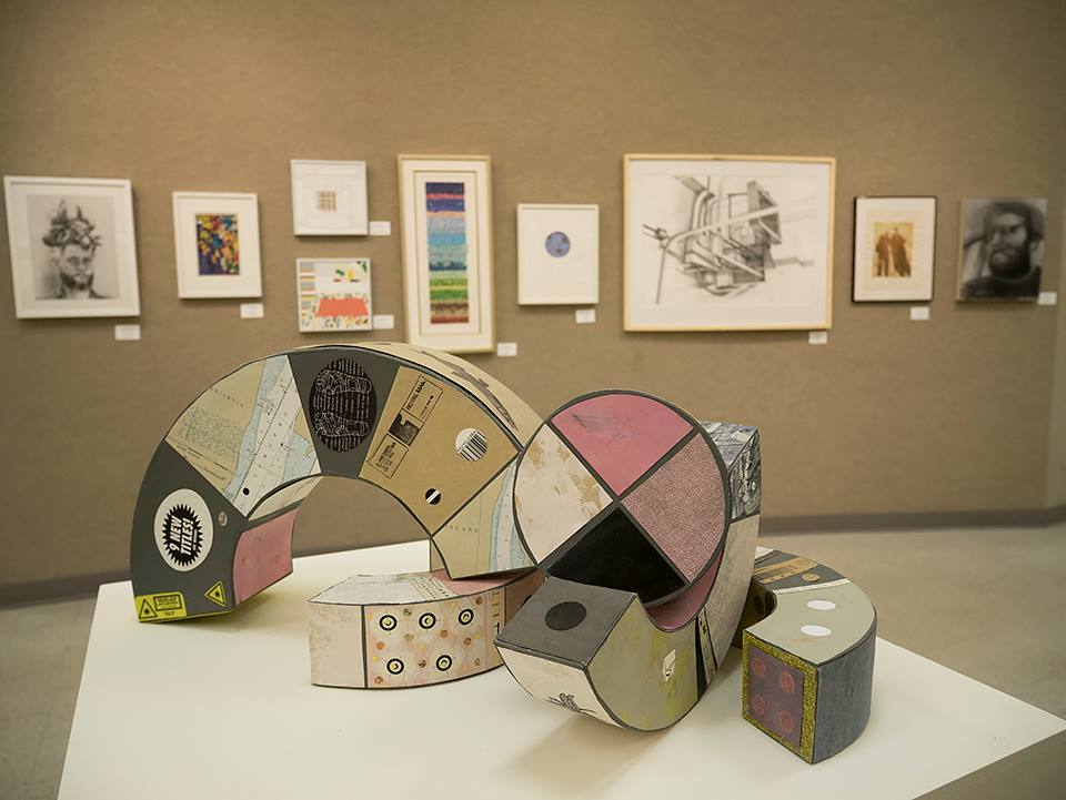Samples of the artwork on display at the annual high school art exhibition in the Columbia College art galleries.