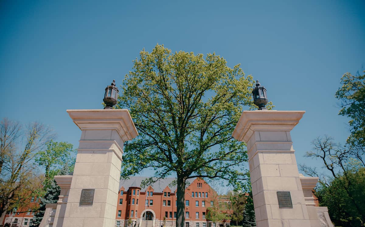 Rogers Gate entrance to Columbia Colllege's main campus.